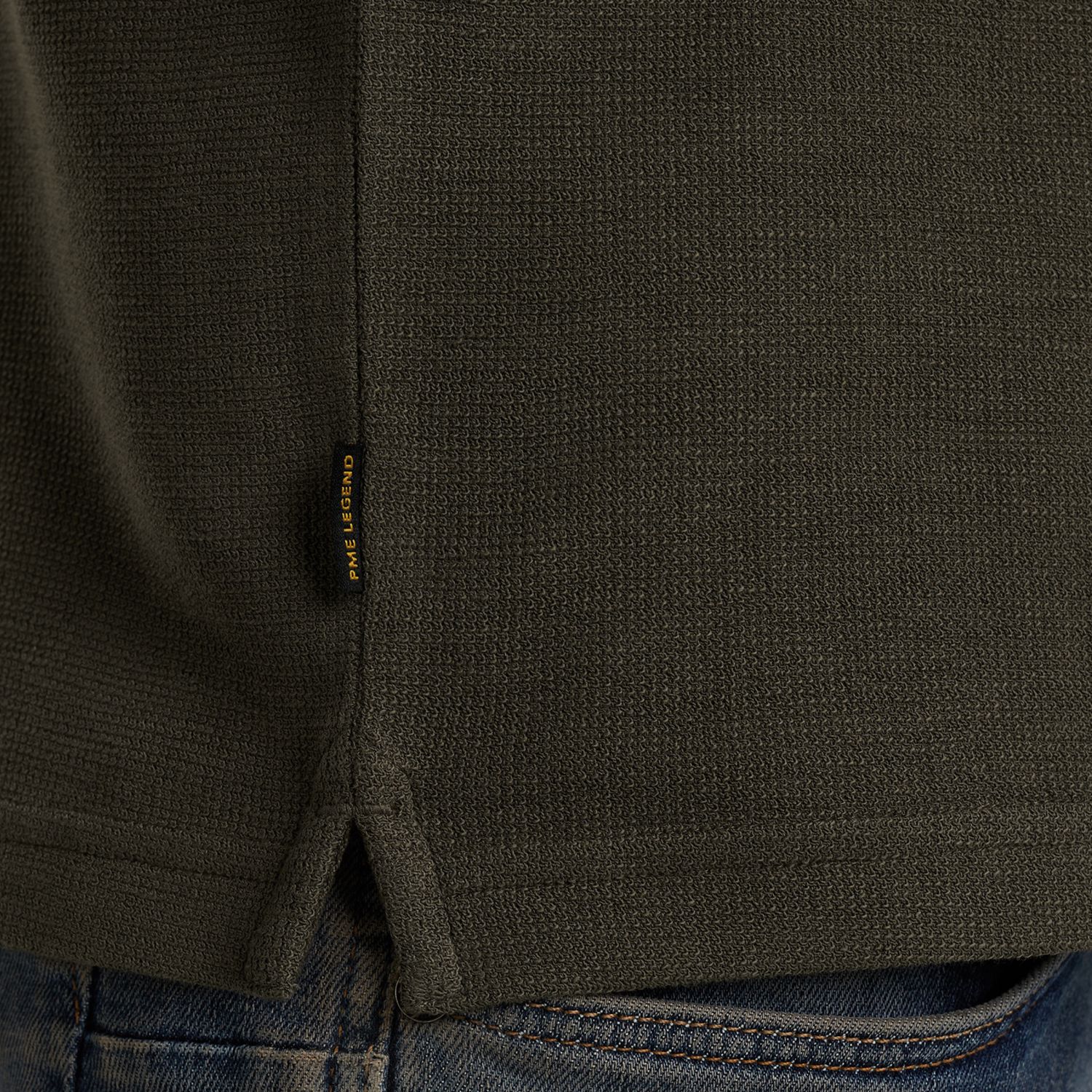 Поло PME Legend с длинными рукавами зелёный артикул PPS2509802-8039