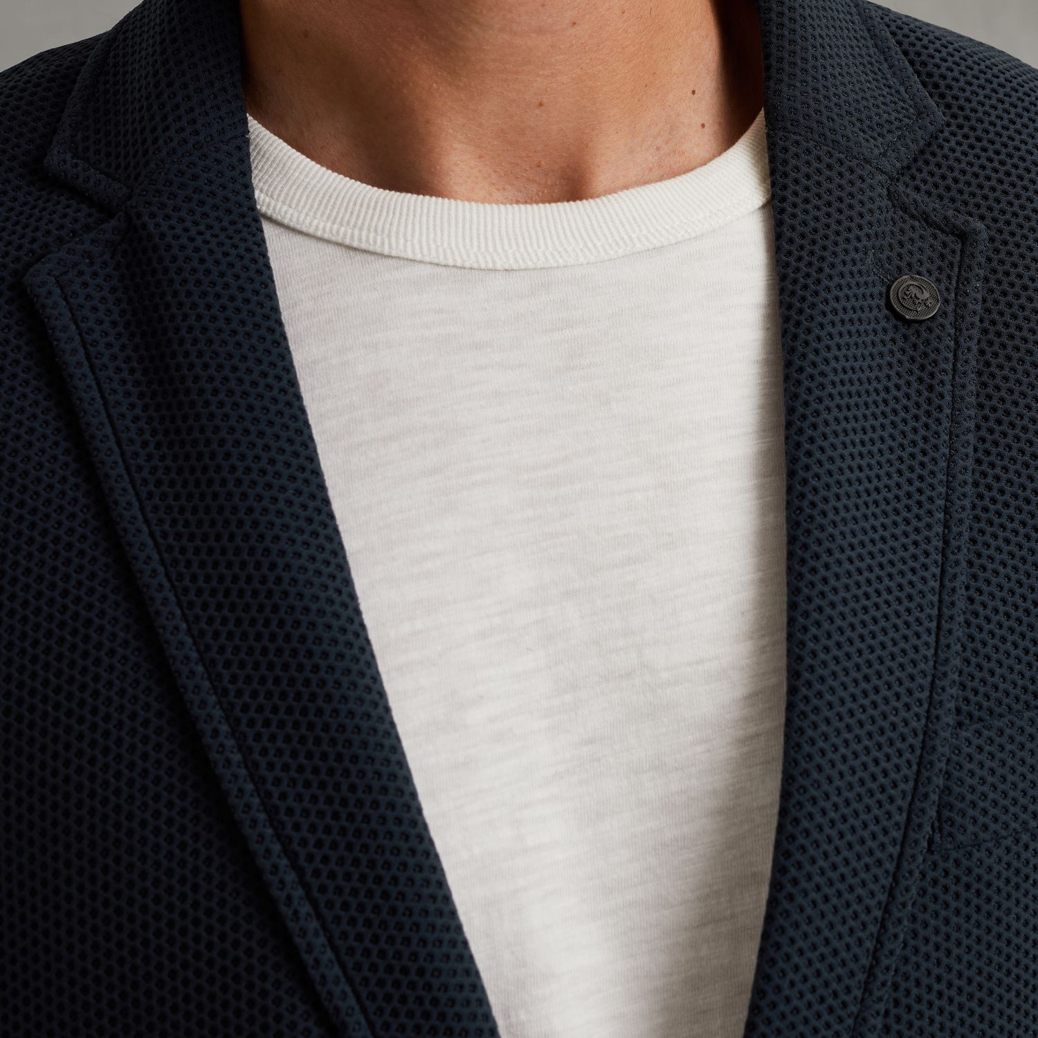 Пиджак Cast-Iron с текстурой синий артикул CBL2509150-5281