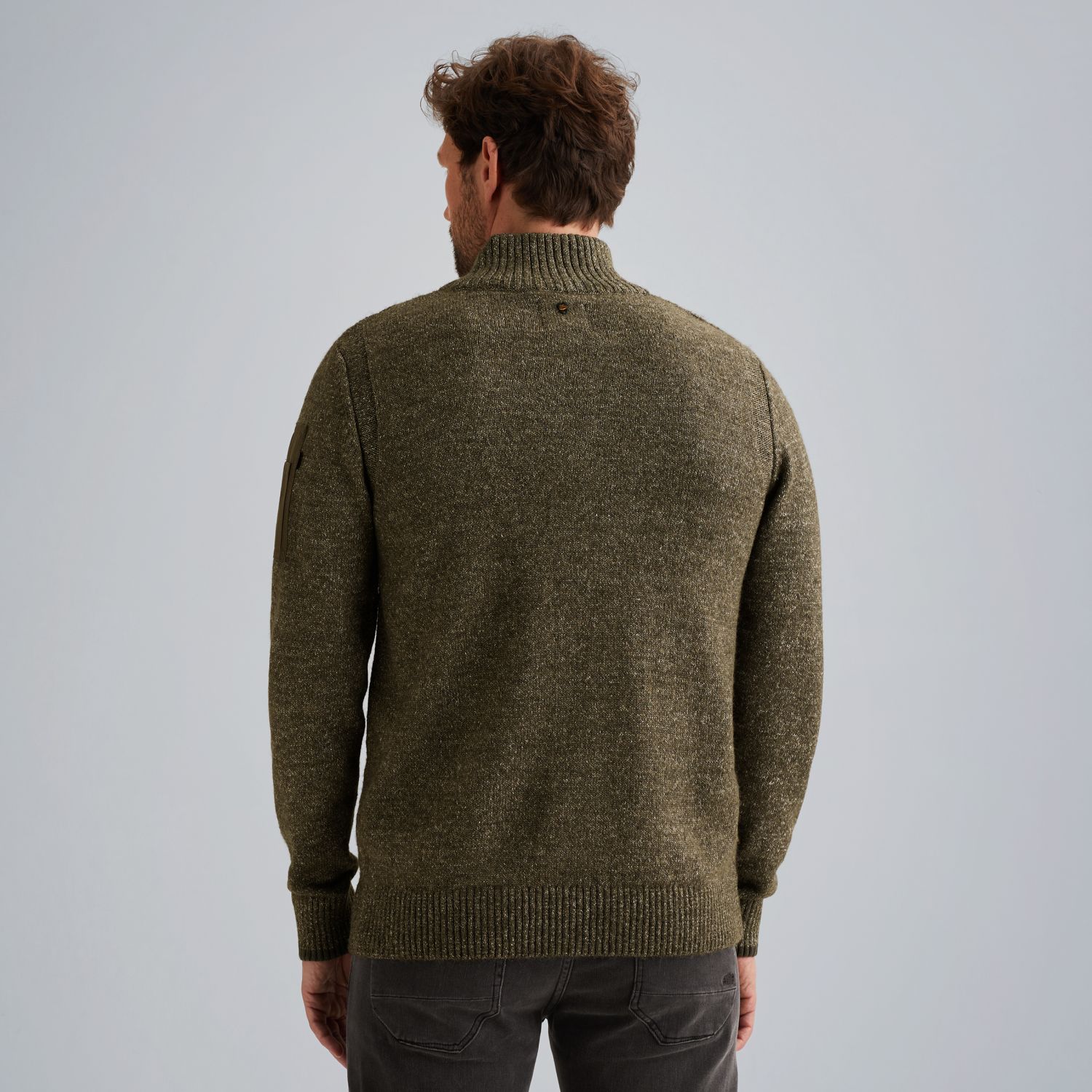 Пуловер PME Legend с полу-молнией серый артикул PKW2510314-940