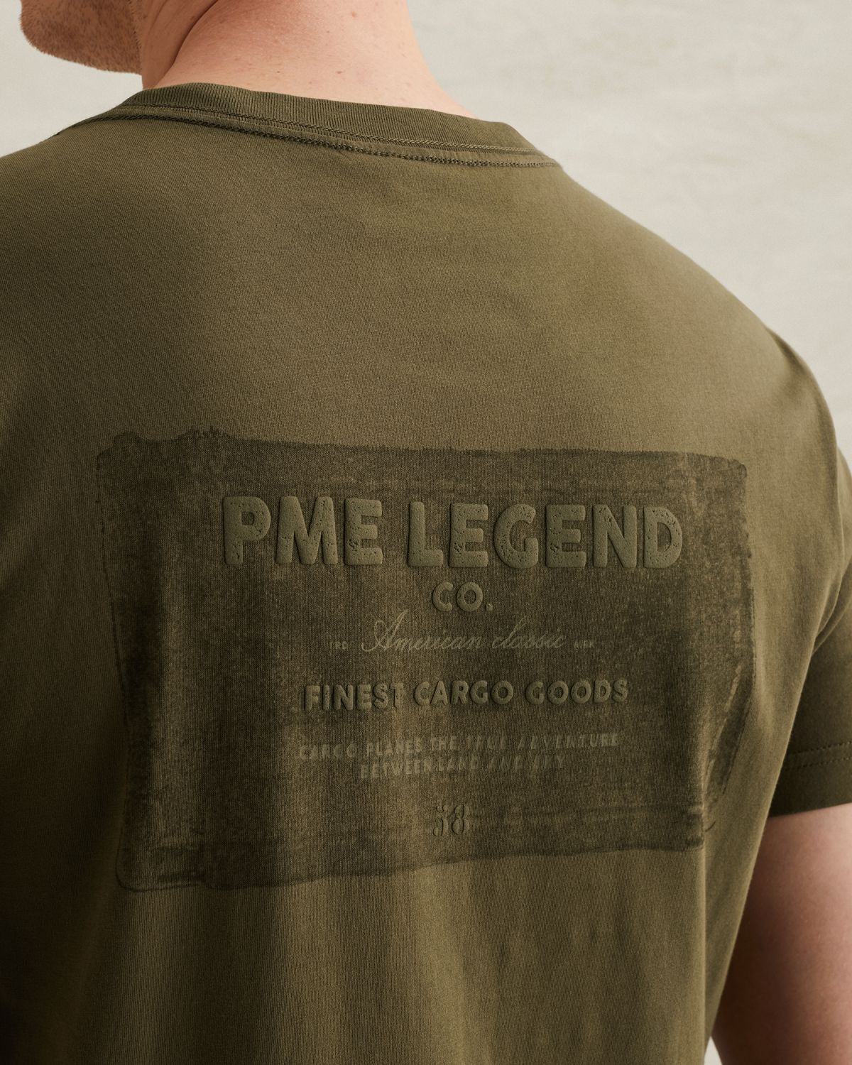 Футболка PME Legend с рисунком на спине зелёная артикул PTSS2602552-6415