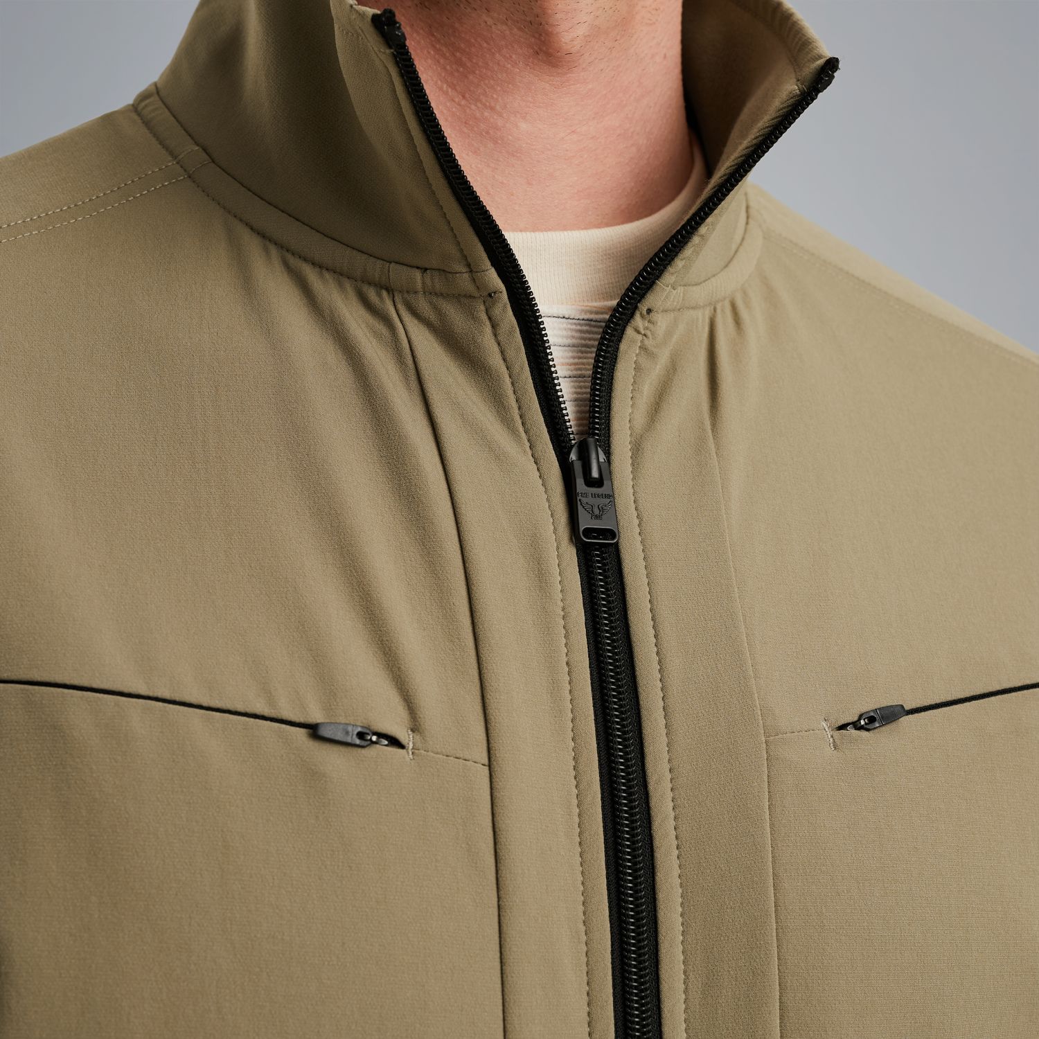 Куртка с молнией хаки артикул PSW2506423-6391