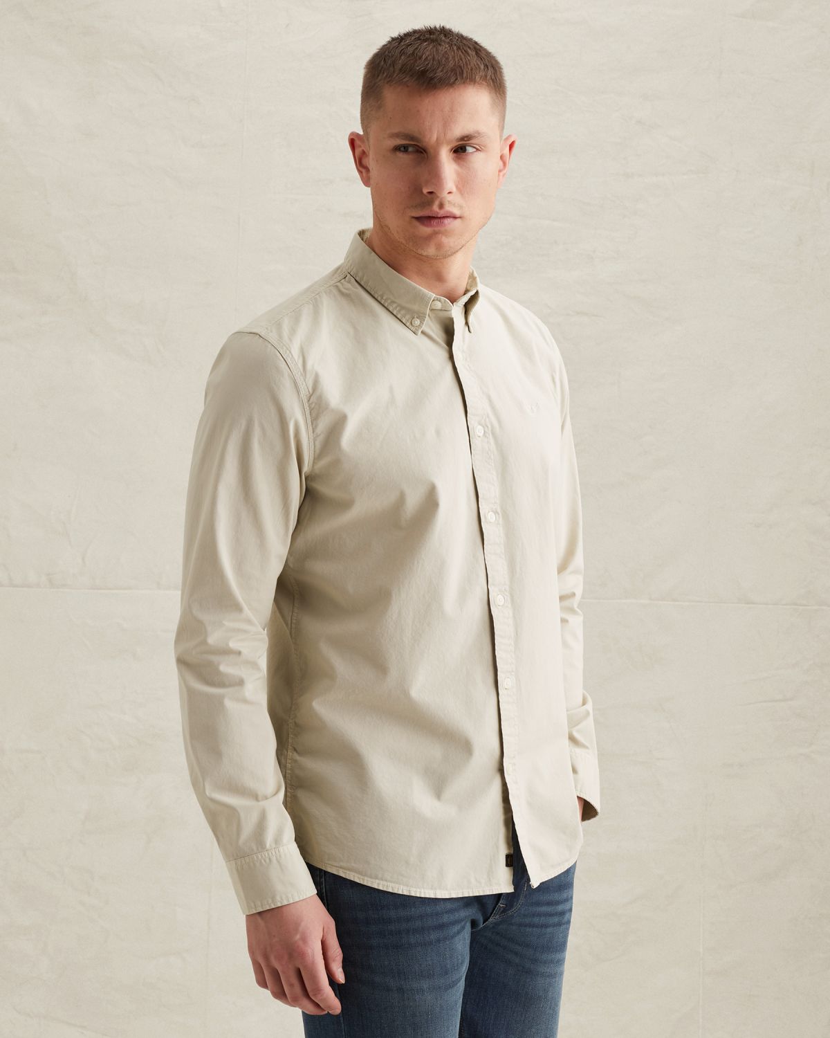 Рубашка PME Legend American Classic бежевая артикул PSI650001-7074