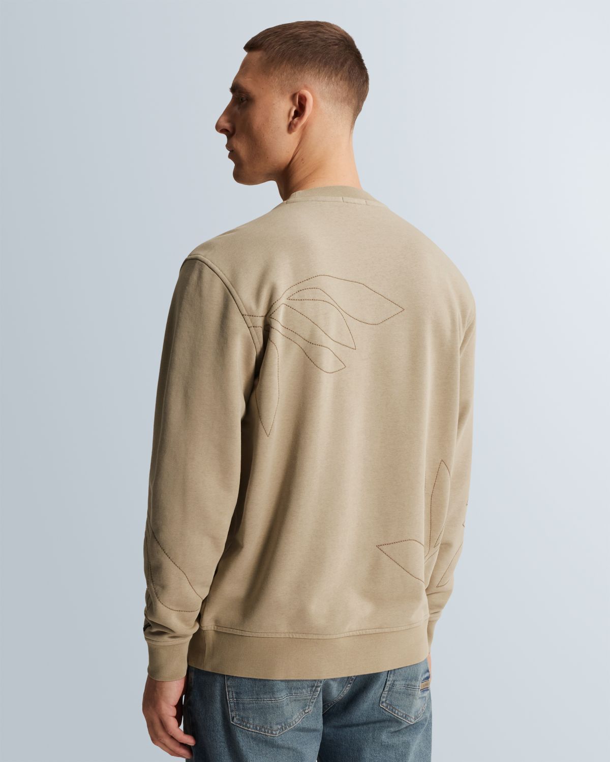 Свитшот Cast-Iron с принтом бежевый артикул CSW2603406-8023