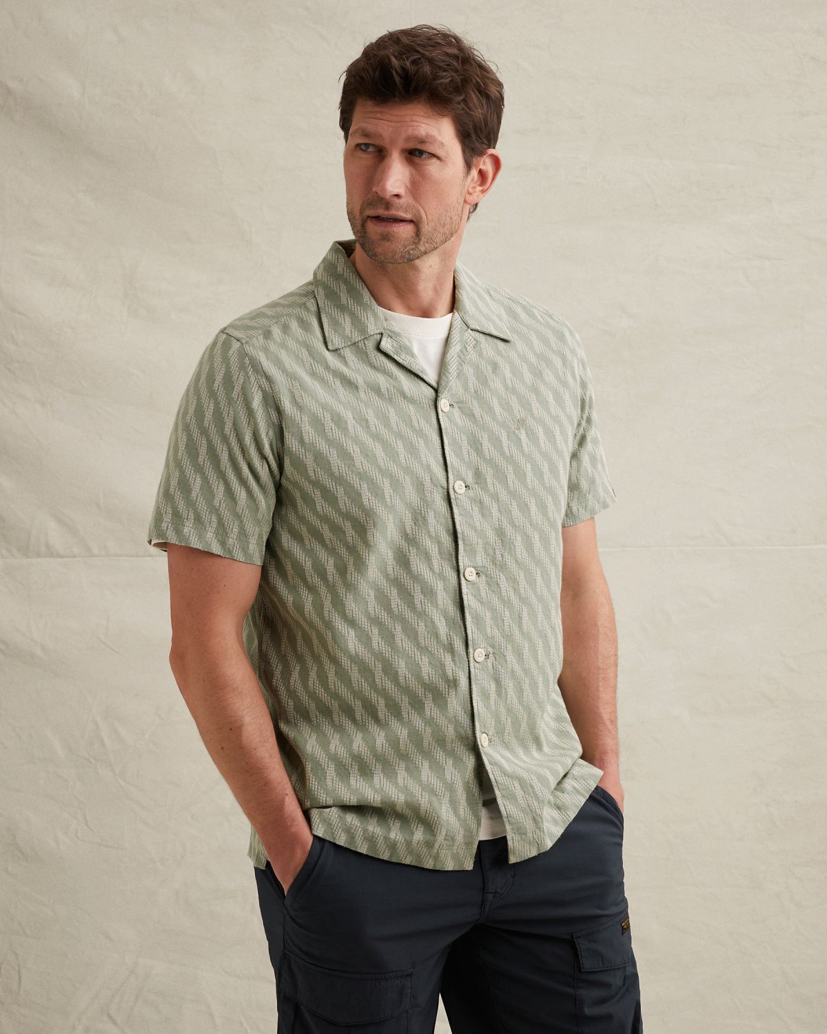 Рубашка PME Legend с короткими рукавами зелёная артикул PSIS2604225-6123