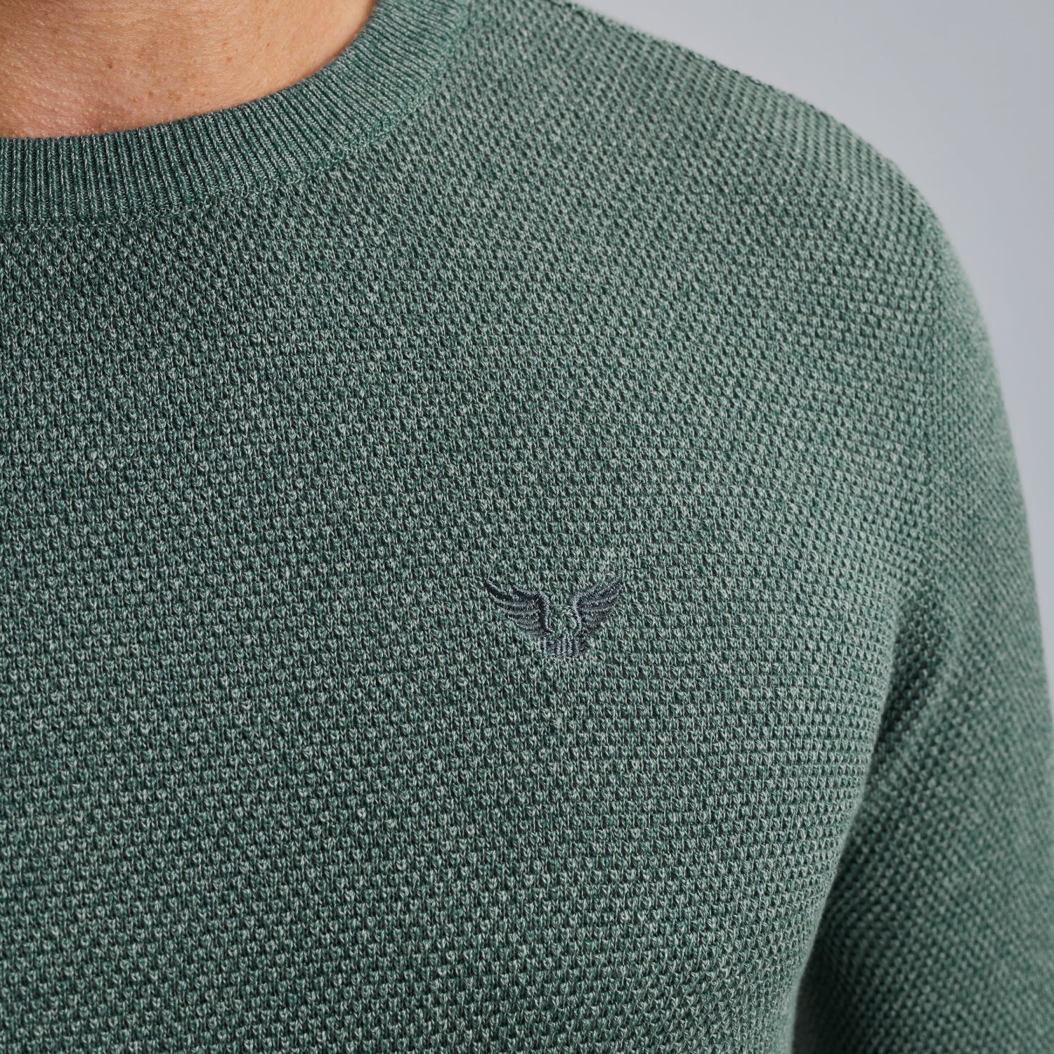 Свитшот PME Legend с вафельной текстурой синий артикул PKW2508324-5125