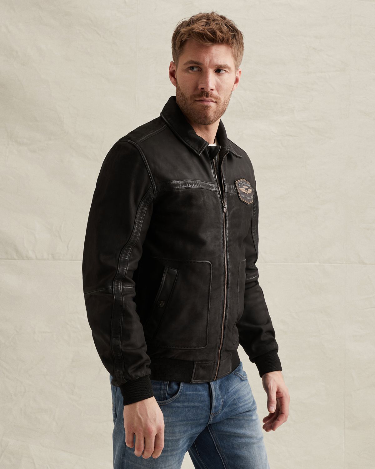 Куртка PME Legend кожаная чёрная артикул PLJ650012-9070