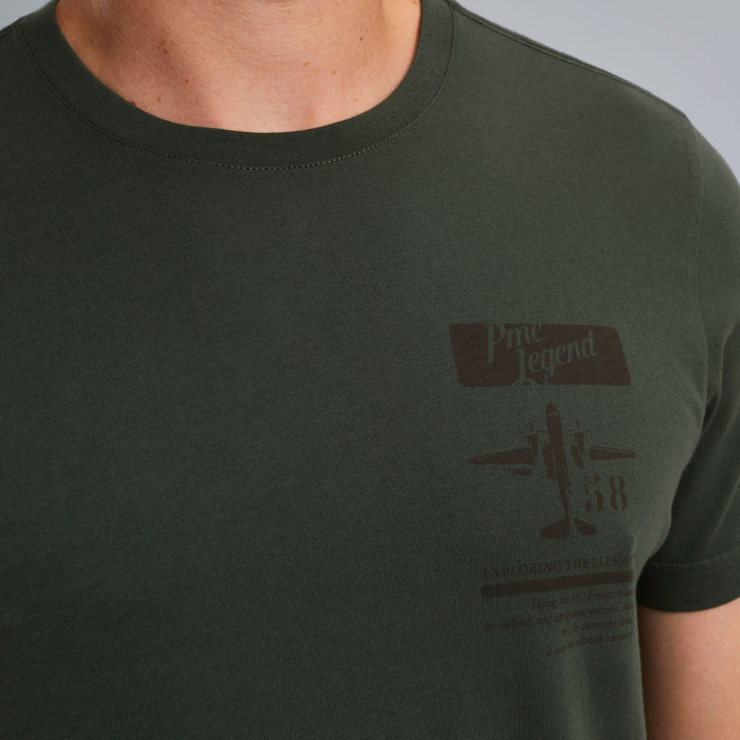 Футболка PME Legend с принтом зелёная артикул PTSS2510522-6027