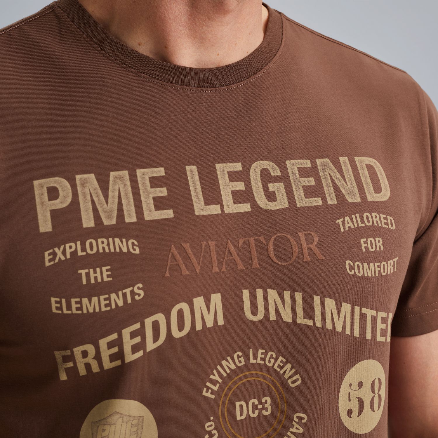 Футболка PME Legend коричневая артикул PTSS2509566-8203
