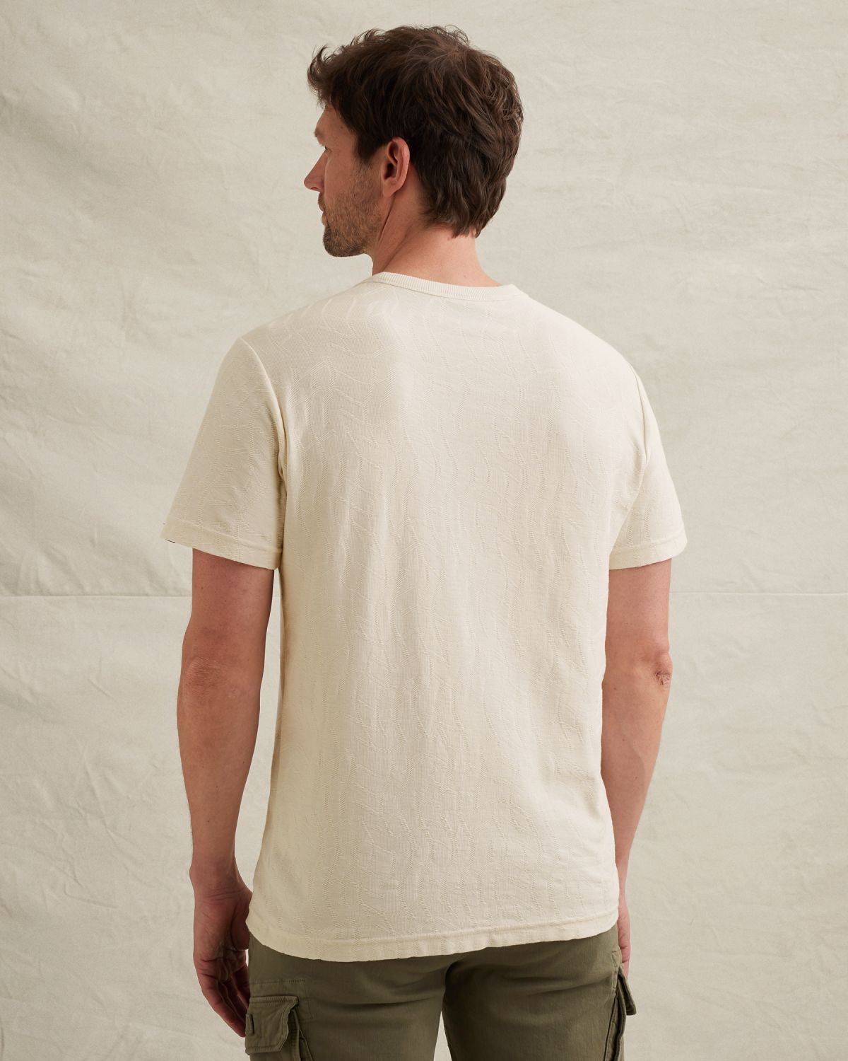 Футболка PME Legend с жаккардовым узором белая артикул PTSS2604564-7001