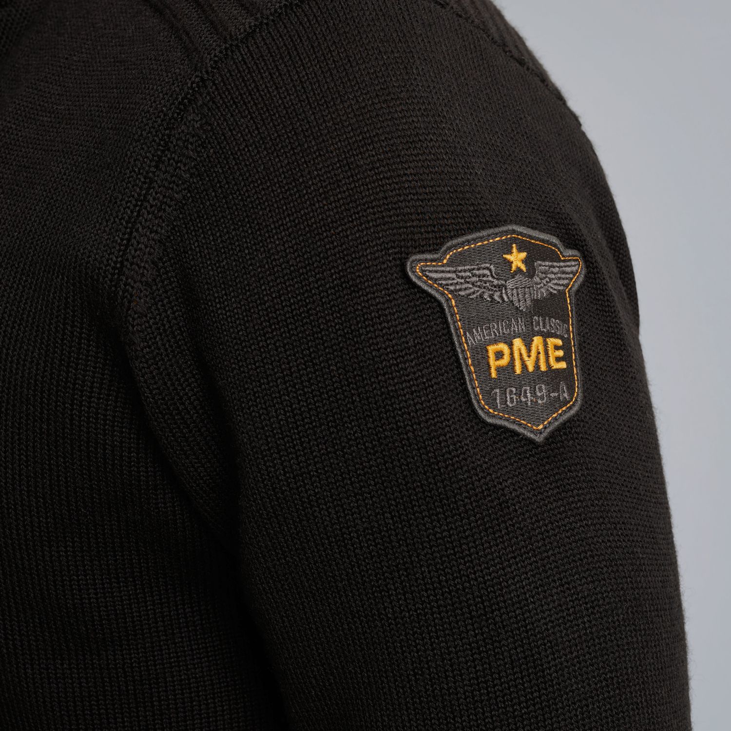 Кардиган PME Legend с молнией чёрный артикул PKC2509358-999