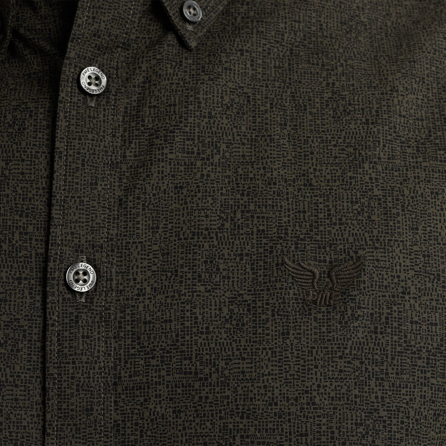 Рубашка PME Legend с принтом зелёная артикул PSI2509238-8039