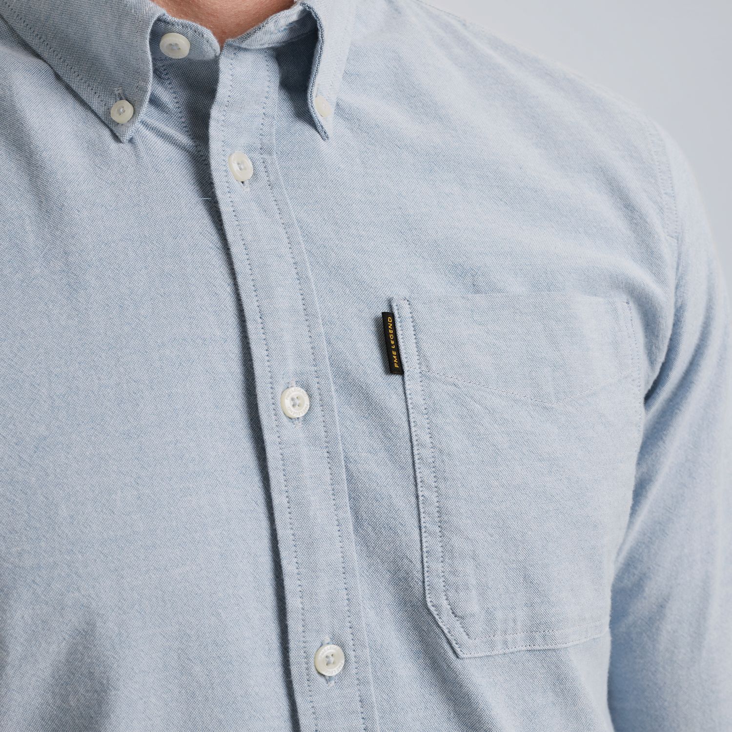 Рубашка PME Legend Oxford двухцветная синяя артикул PSI2508206-5041