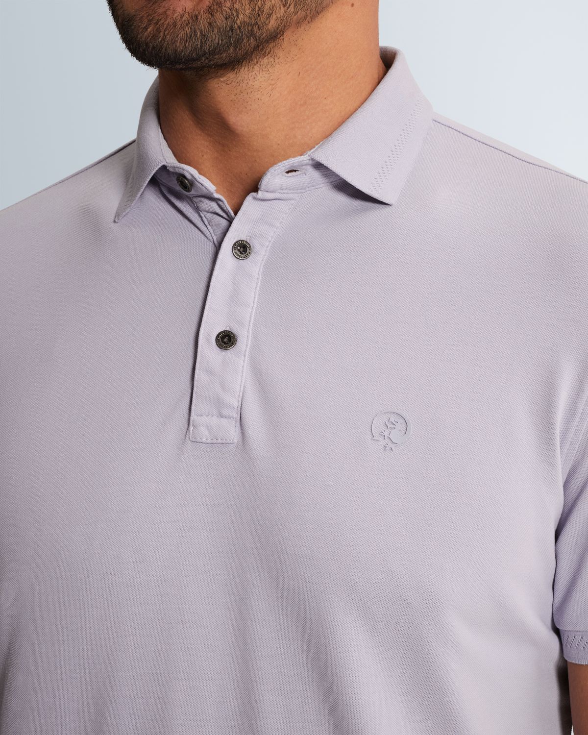 Рубашка-поло Cast-Iron с тканым логотипом фиолетовая артикул CPSS2602850-4270