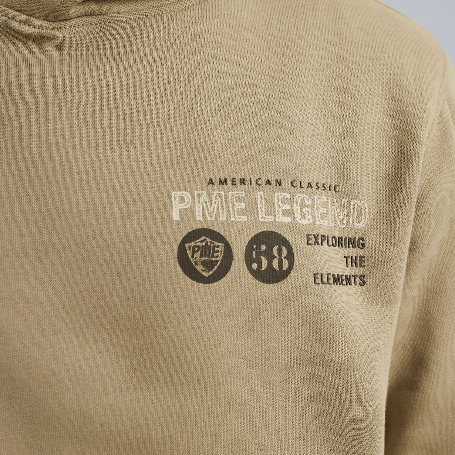 Толстовка PME Legend с карманом-кенгуру бежевая артикул PSW2509450-8011