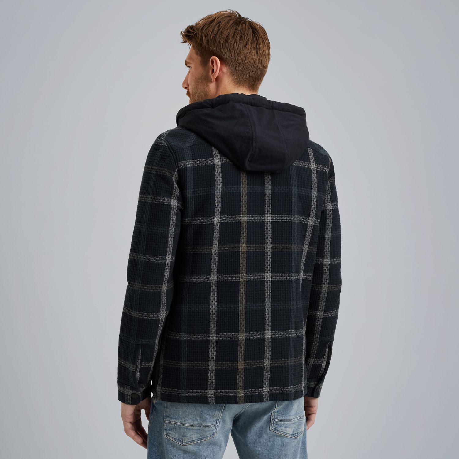 Рубашка-куртка с капюшоном PME Legend синяя артикул PSI2508225-5281