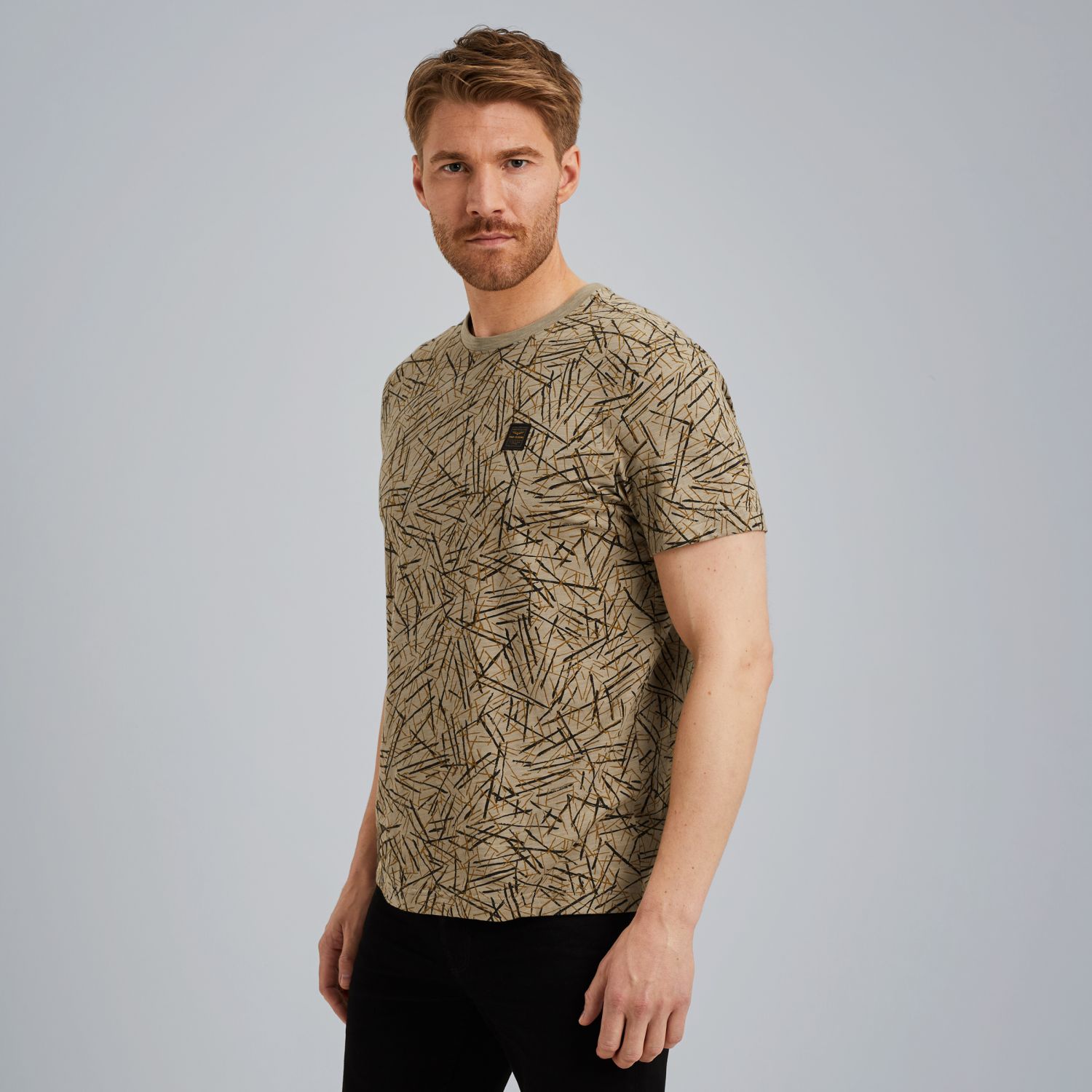 Футболка с принтом хаки артикул PTSS2506553-6391