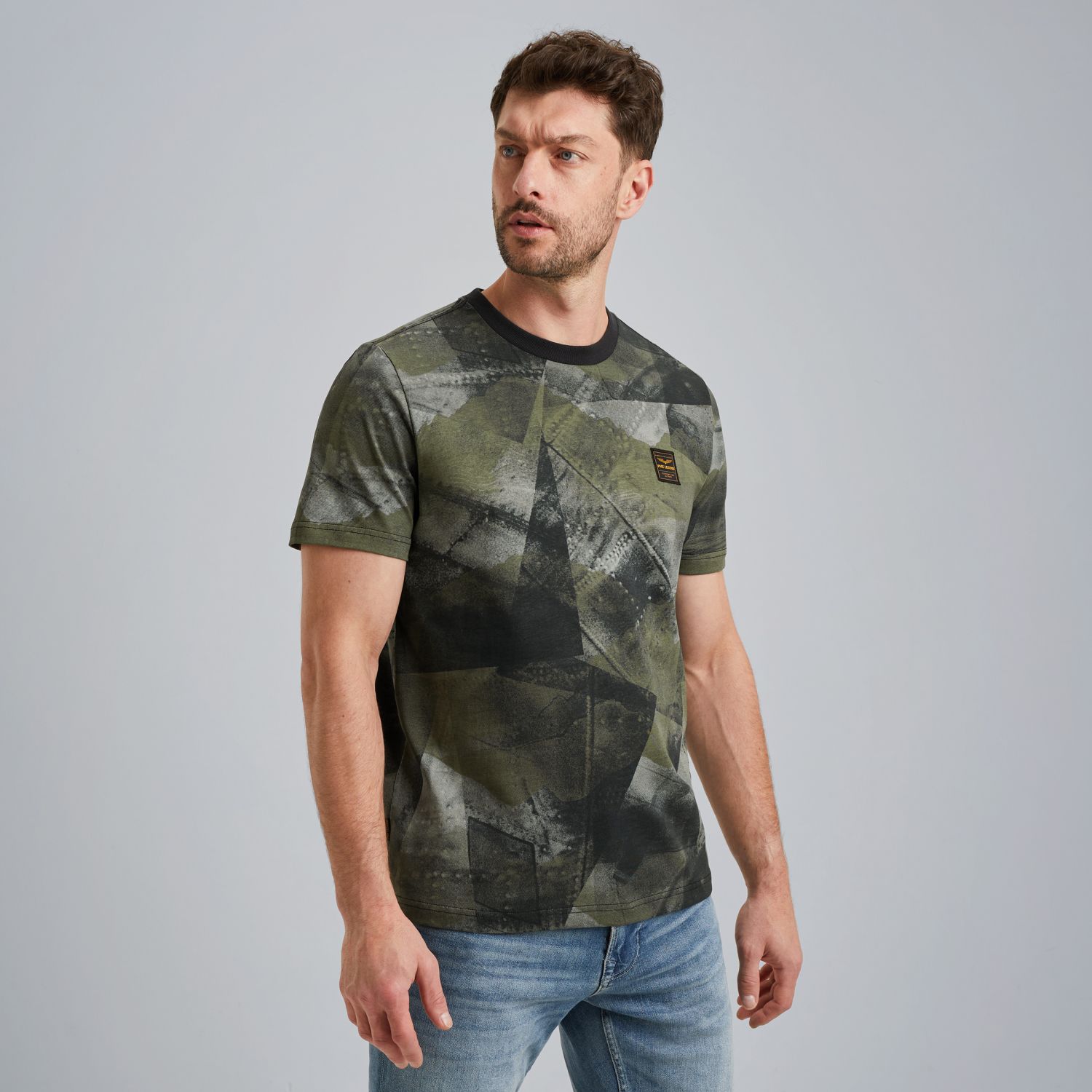 Футболка PME Legend с принтом синяя артикул PTSS2508568-5281