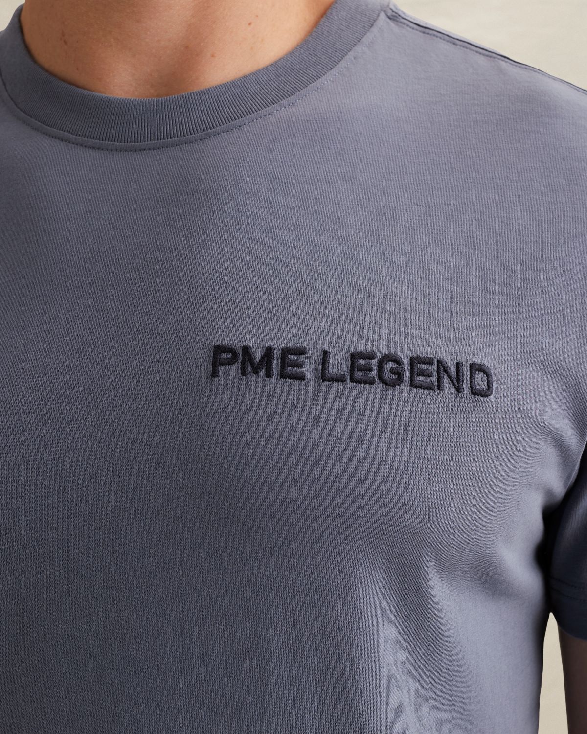 Футболка PME Legend с принтом на спинке синяя артикул PTSS2603571-5052