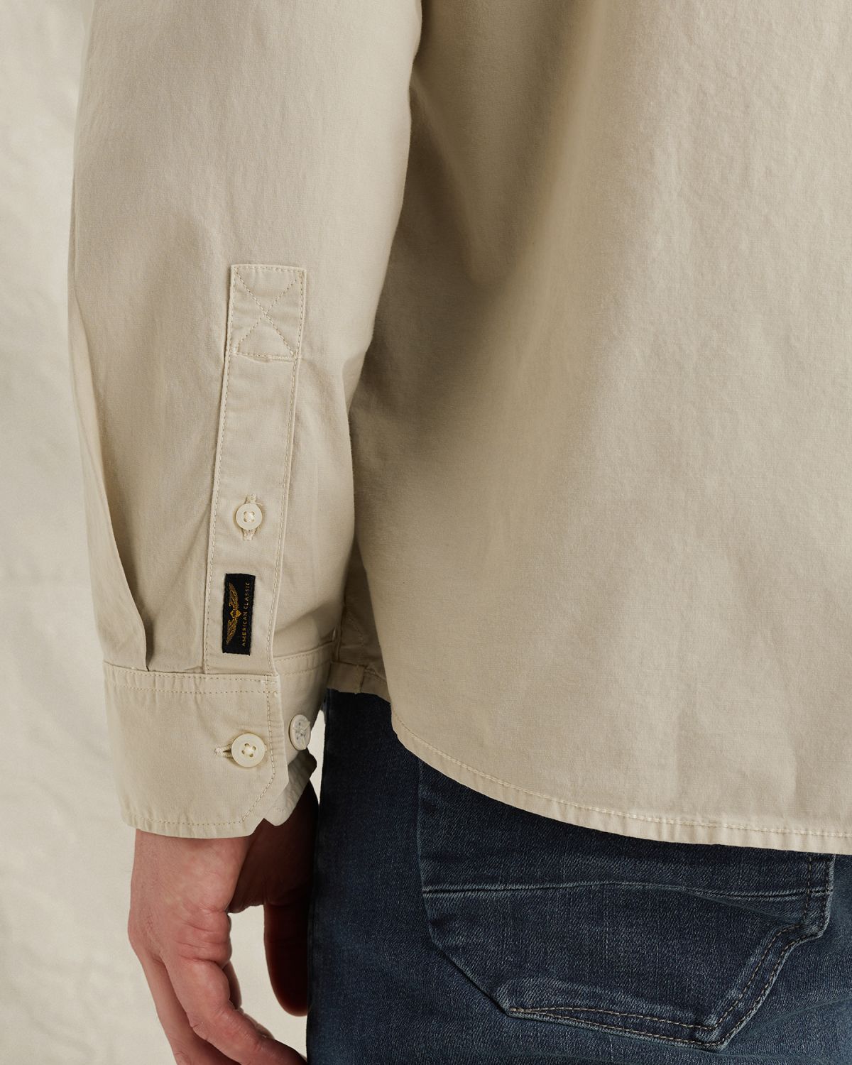 Рубашка PME Legend American Classic бежевая артикул PSI650001-7074