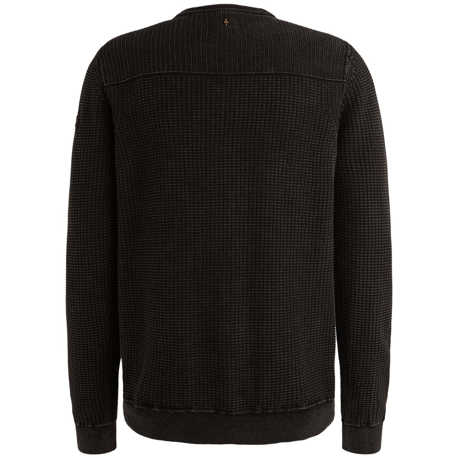 Пуловер PME Legend с окраской готового изделия чёрный артикул PKW2510309-999