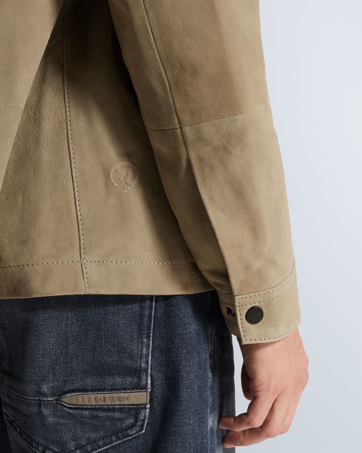 Рубашка-куртка Cast-Iron на кнопках коричневая артикул CSI2602216-6478