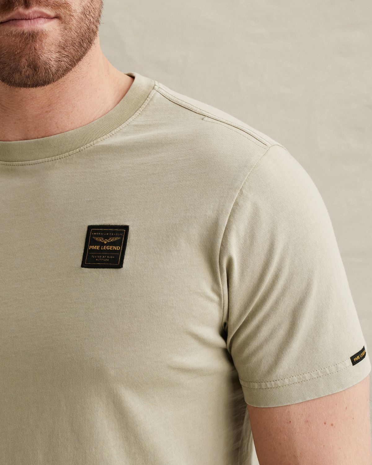 Футболка PME Legend с нашивкой бежeвая бежевый артикул PTSS2604562-6001