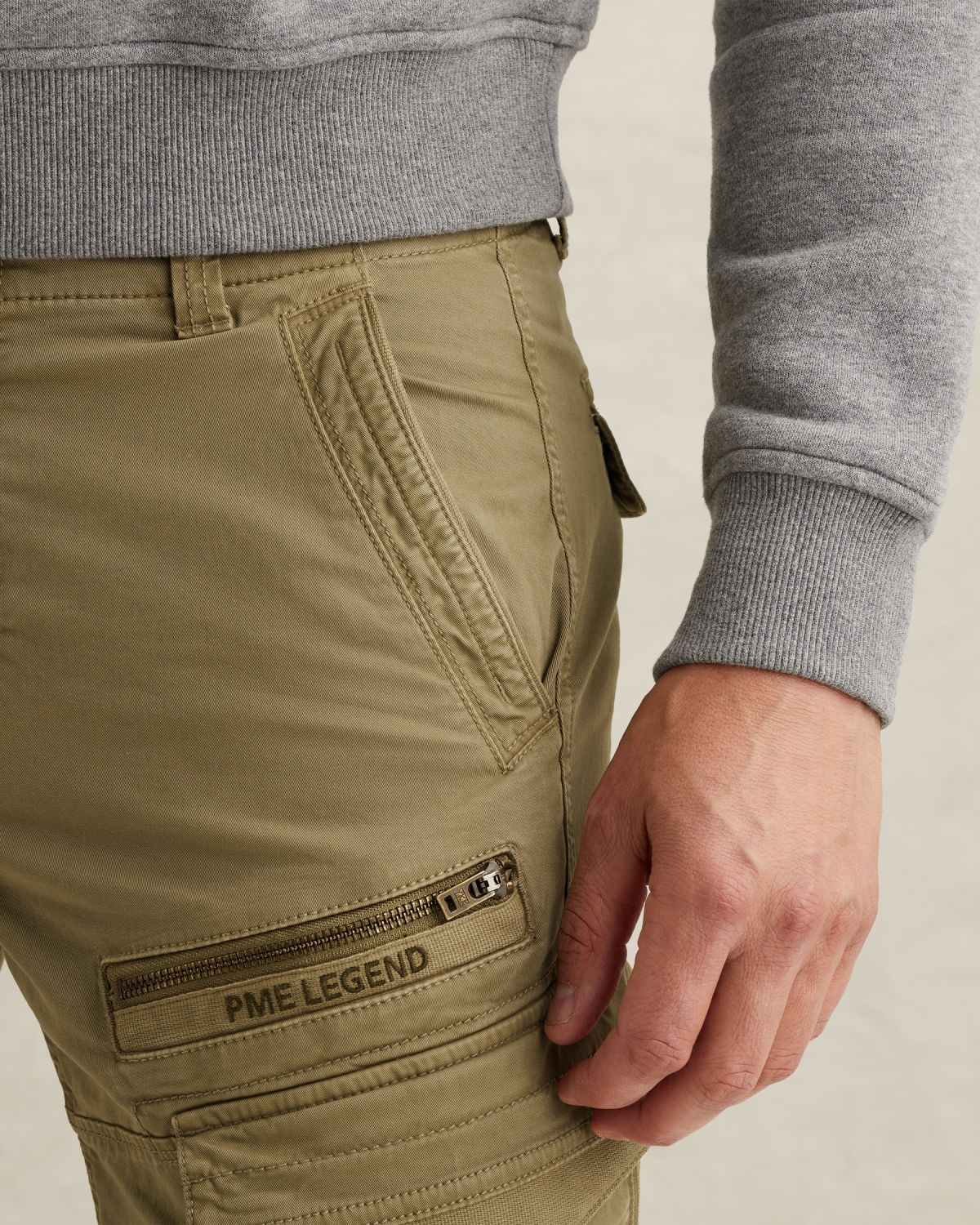 Брюки PME Legend Nordrop с карманами зелёные артикул PTR2602600-6381