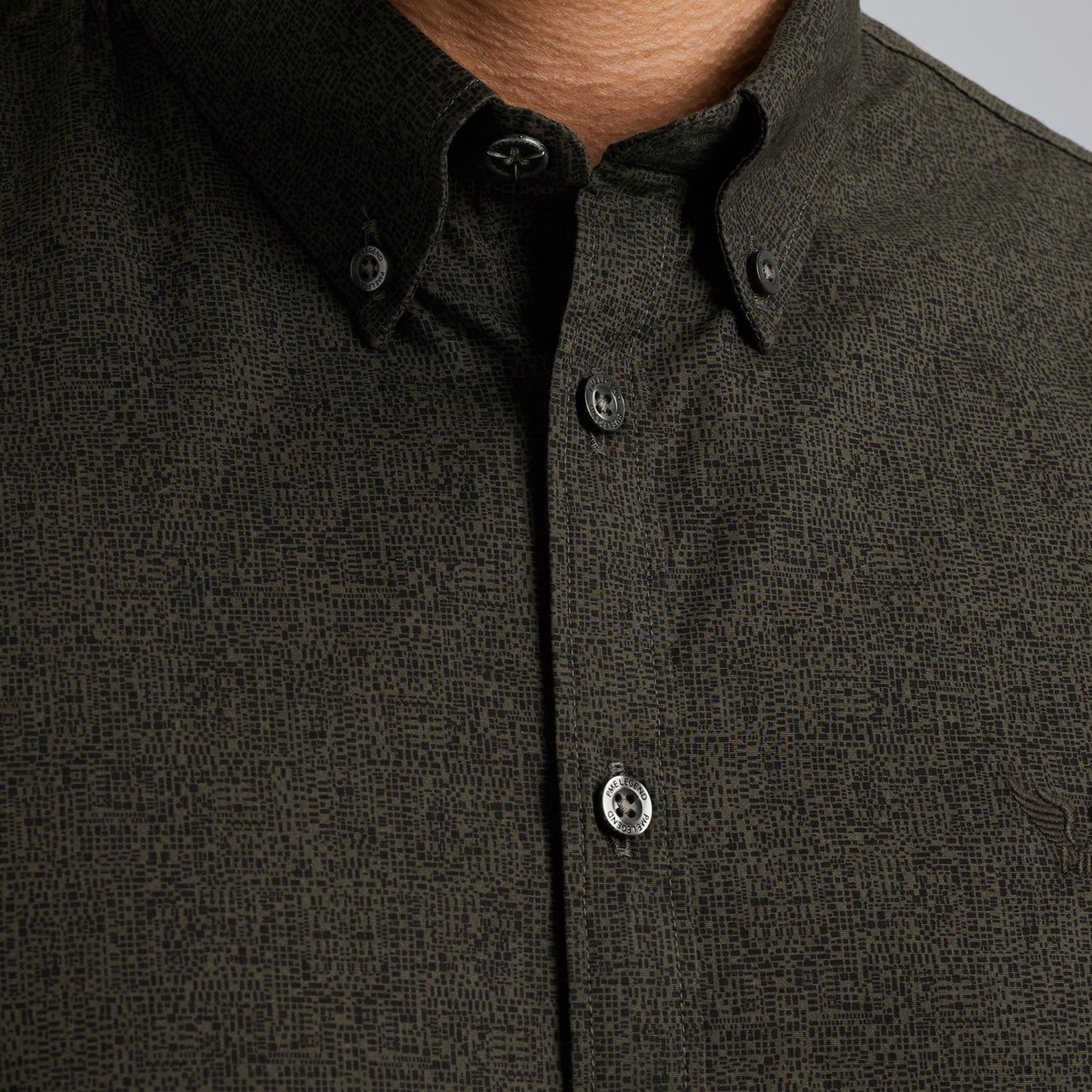 Рубашка PME Legend с принтом зелёная артикул PSI2509238-8039