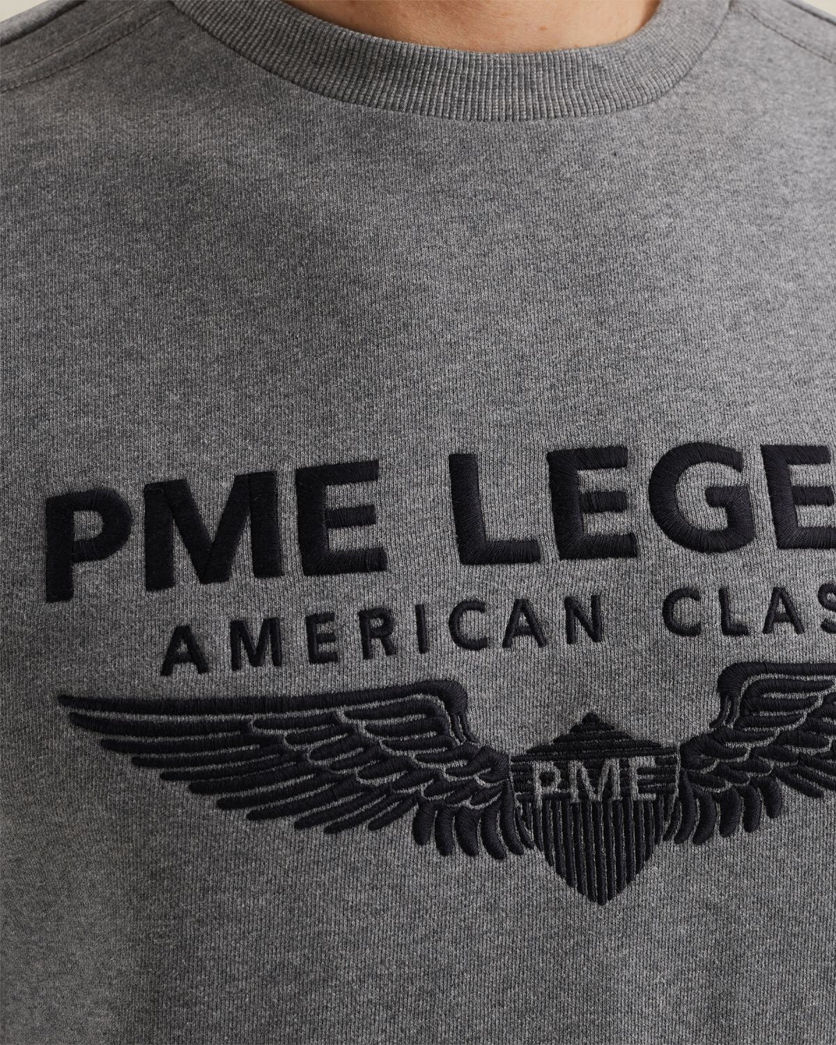 Свитшот PME Legend с логотипом серый артикул PSW0000440-960
