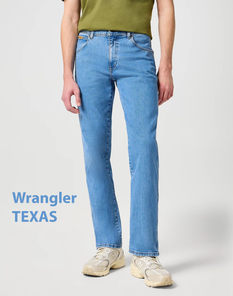 Мужские джинсы Wrangler TEXAS ярко-голубые. Р-р 34/34