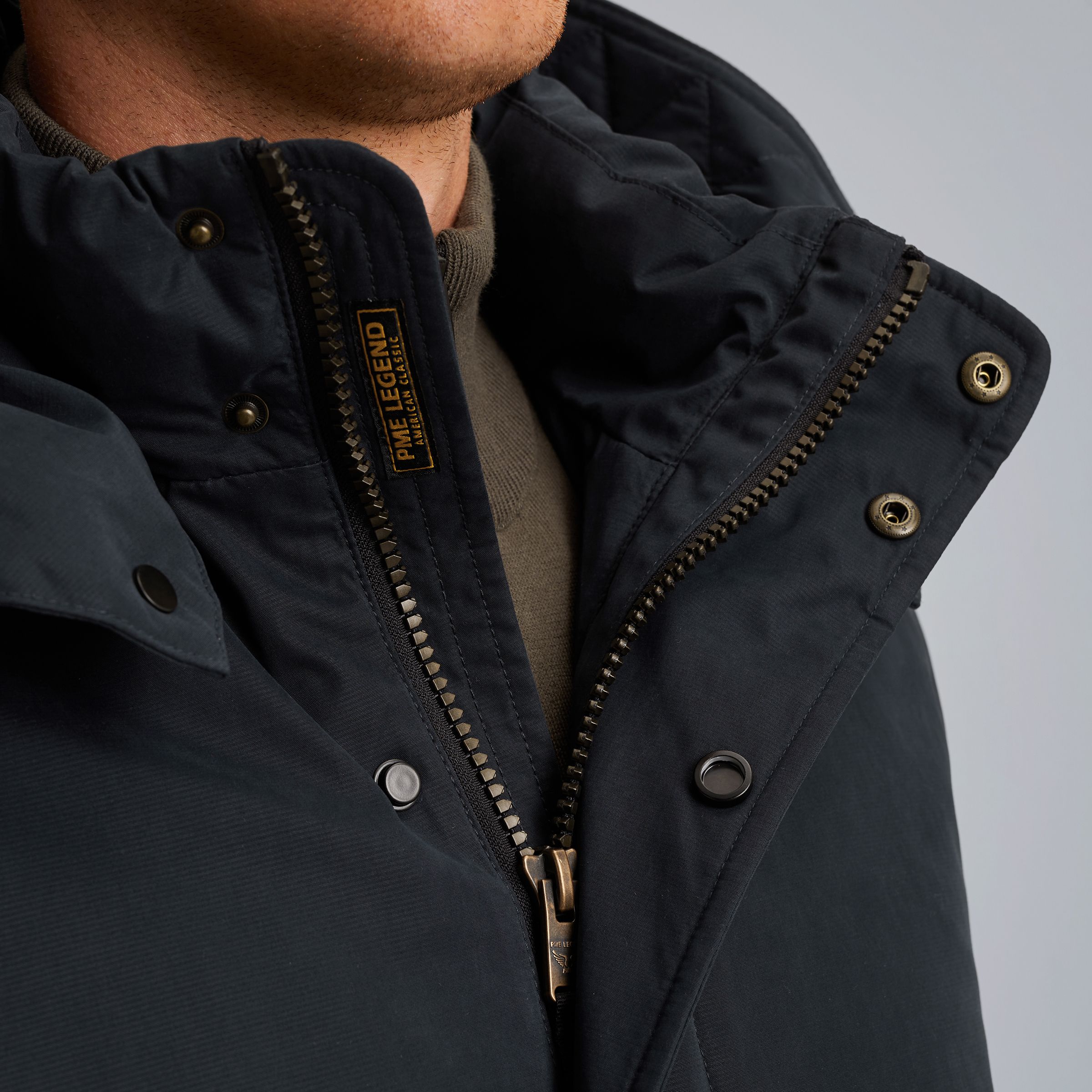 Парка PME Legend Tupular parka темно-синяя артикул PJA2509137-5281