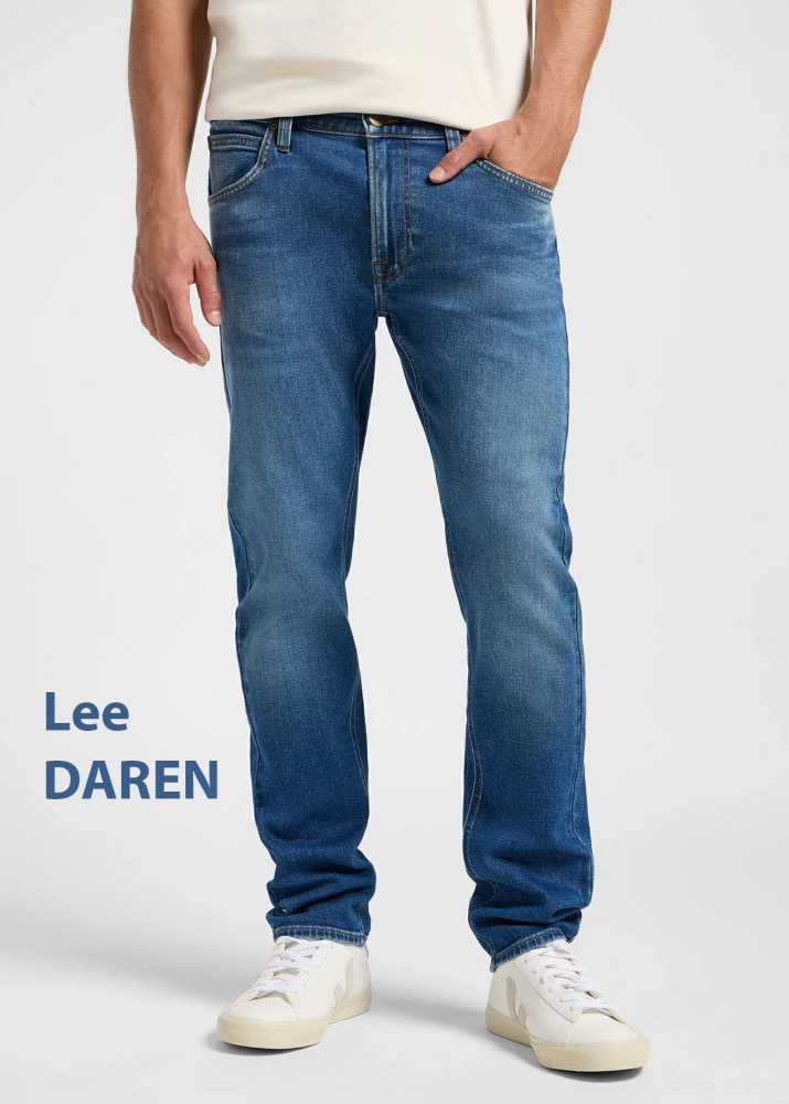 Мужские джинсы Lee Daren ZIP FLY ярко-синие. Р-р 32/34