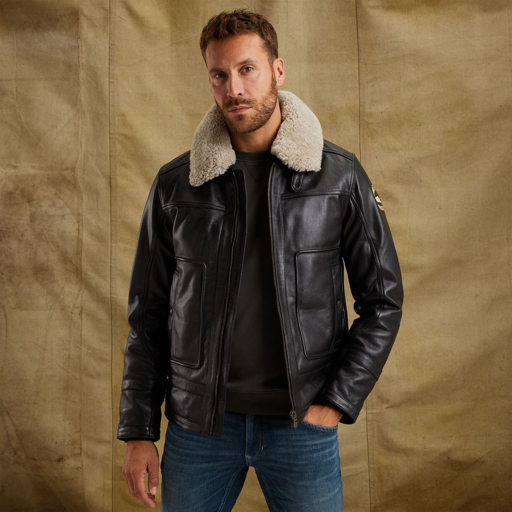 Кожаная куртка PME Legend AUCKLAND HERITAGE черная. Р-р XL