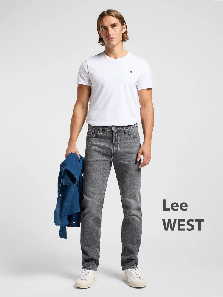 Мужские джинсы Lee WEST серые. Р-р 34/32