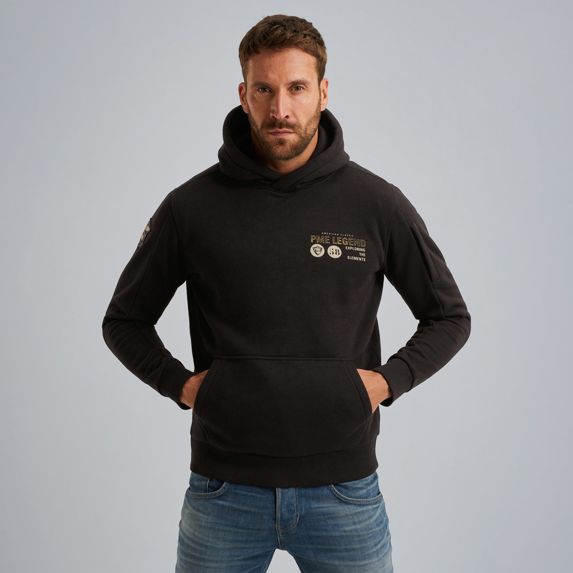 Мужское худи PME Legend черное. Р-р XL