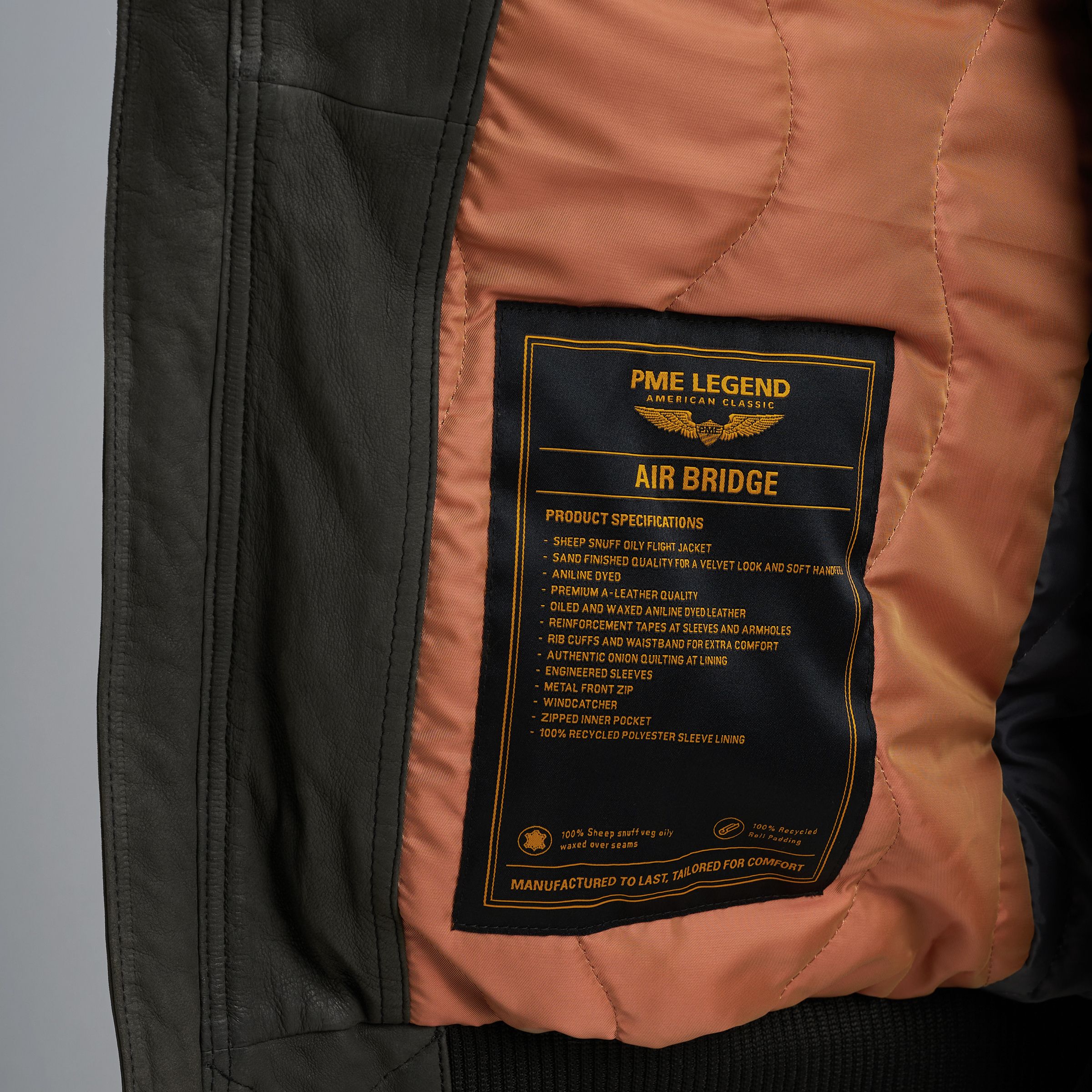 Мужская кожаная куртка PME Legend AIRBRIDGE  артикул PLJ2508701-9067