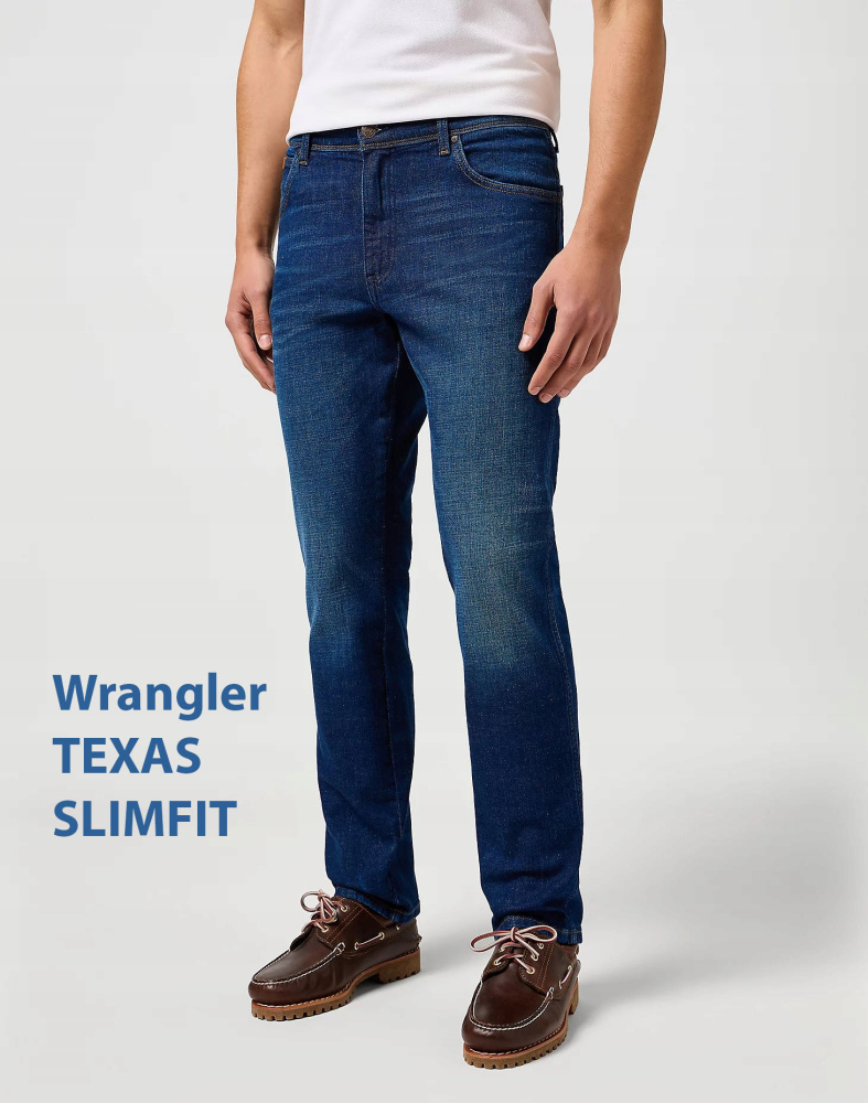 Мужские джинсы Wrangler Texas Slim темно-синие. Р-р 30/34