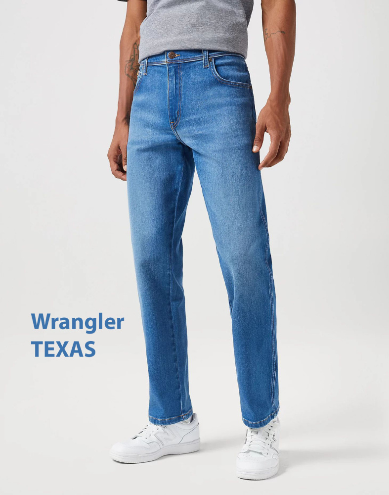 Мужские джинсы Wrangler TEXAS ярко-голубые. Р-р 36/34