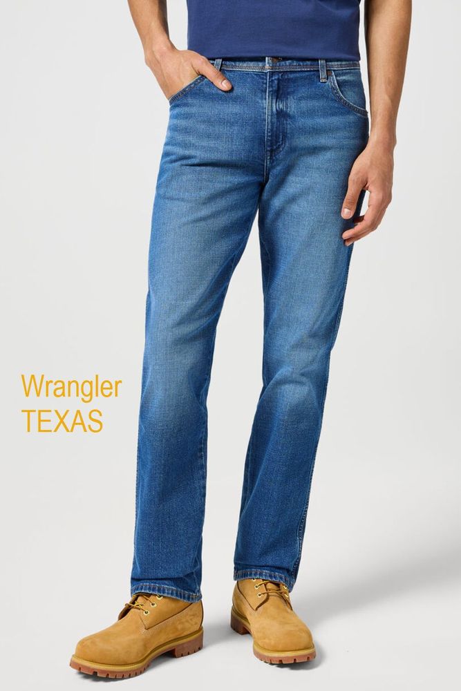 Мужские джинсы Wrangler TEXAS RAINDROP темно-голубые