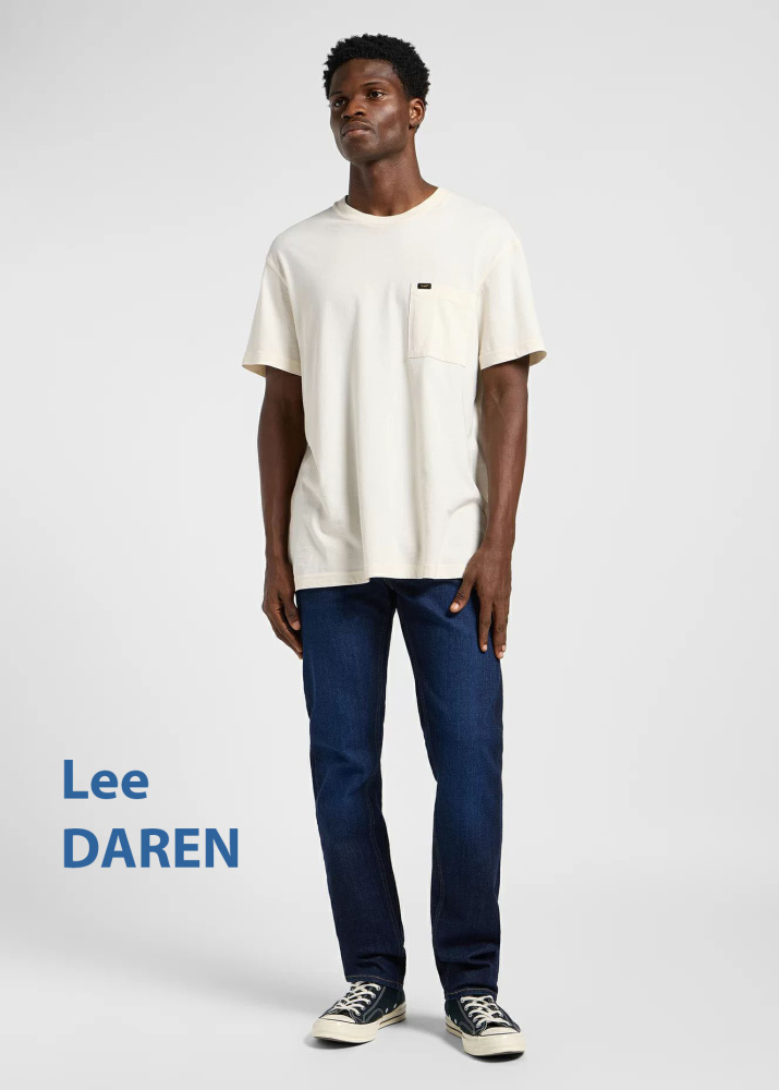 Мужские джинсы Lee Daren ZIP FLY темно-синие. Р-р 36/34