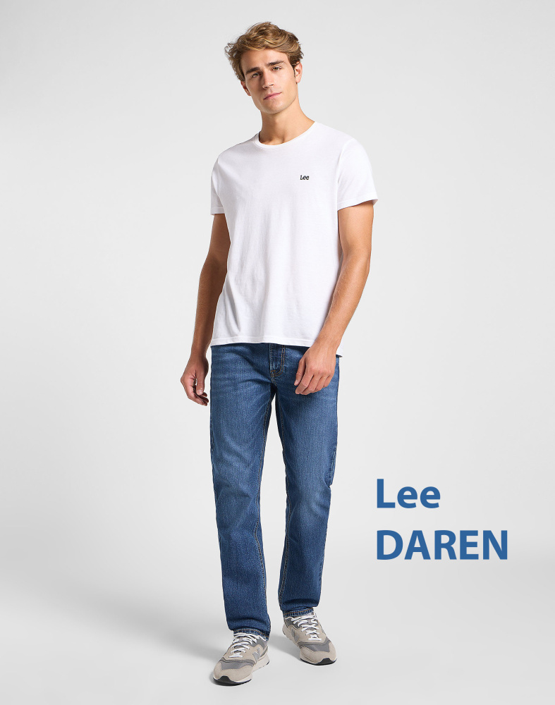 Мужские джинсы Lee Daren ZIP FLY классические голубые. Р-р 33/32