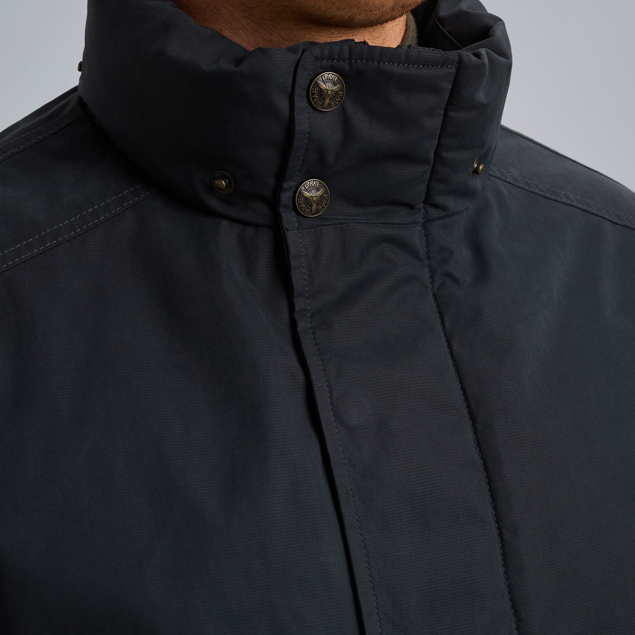 Парка PME Legend Tupular parka темно-синяя артикул PJA2509137-5281