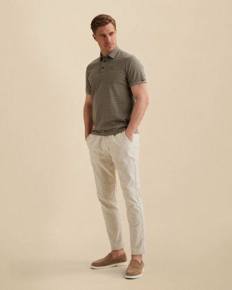 Рубашка-поло Vanguard с полосатым узором и нагрудным карманом серая артикул VPSS2605882-9051