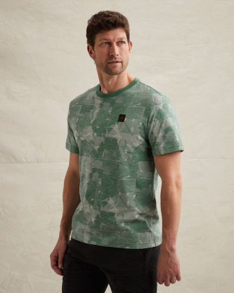 Футболка PME Legend с крупным принтом зелёная артикул PTSS2604590-6168