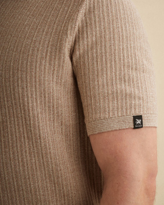 Футболка-поло Vanguard хлопково-льняная розовая артикул VPSS2604860-8202