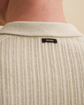 Футболка-поло Vanguard хлопково-льняная коричневая артикул VPSS2604860-8265