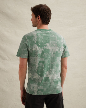 Футболка PME Legend с крупным принтом зелёная артикул PTSS2604590-6168