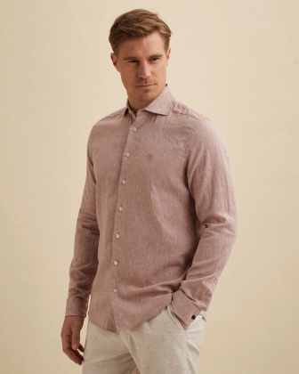 Рубашка Vanguard в льняной смеси розовая артикул VSI2604259-8202