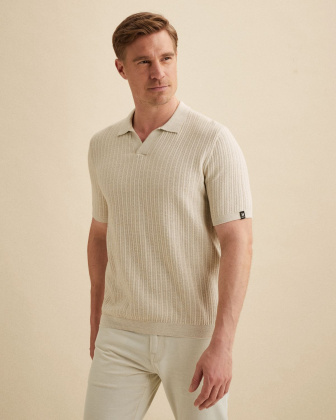 Футболка-поло Vanguard хлопково-льняная коричневая артикул VPSS2604860-8265