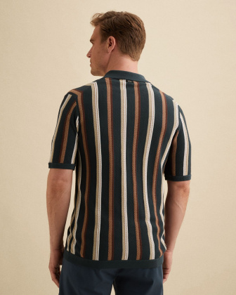 Футболка-поло Vanguard с фактурной полосой синяя артикул VPSS2604854-5108